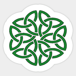 Shamrock Celtic Art Knotwork Design Sticker